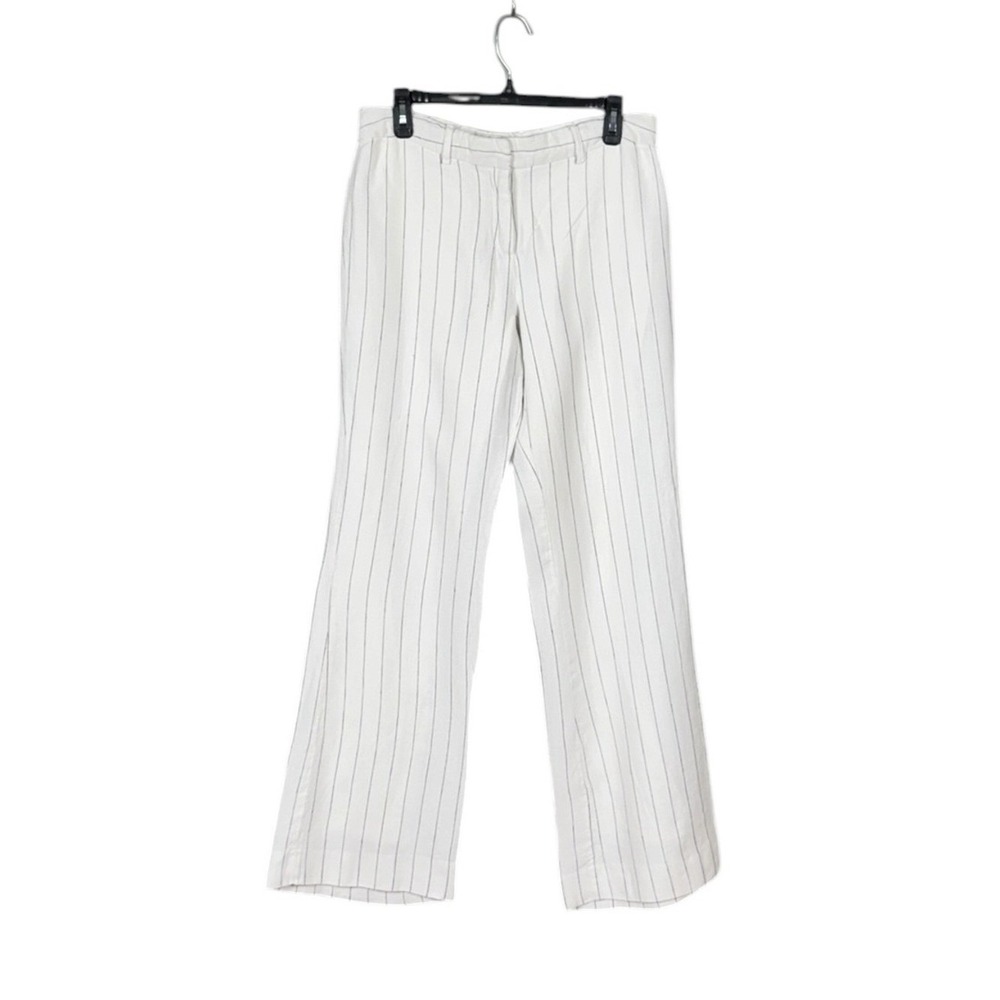 Isaac Mizrahi Womens 100% Linen Pants Size 6 Beachy Resort Coastal Euro Summer